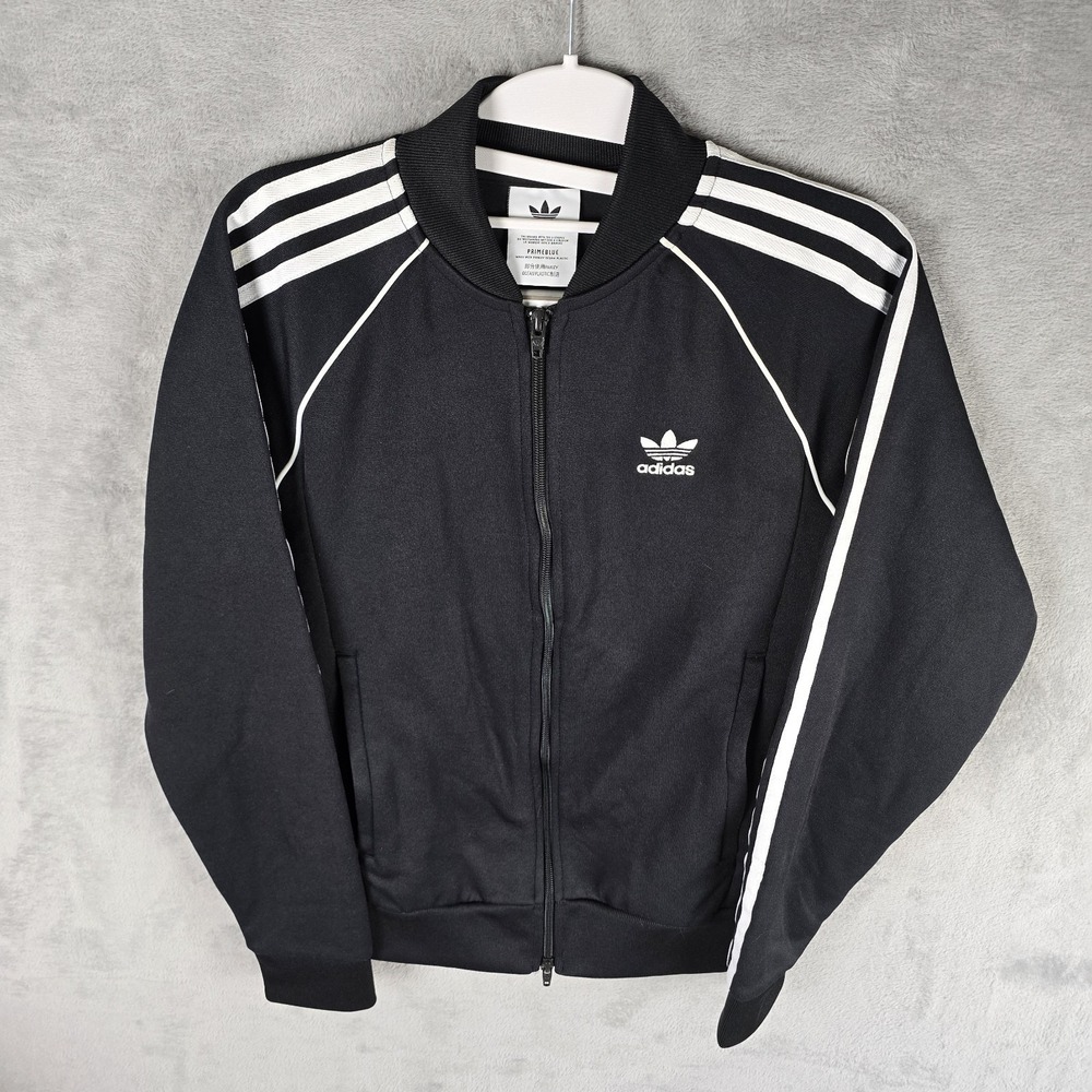 Adidas Originals SST Primeblue Track Jacket Black White GF0198 Mens Medium